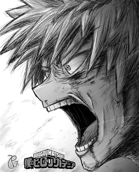 Screaming Bakugou drawing :) : BokuNoHeroAcademia