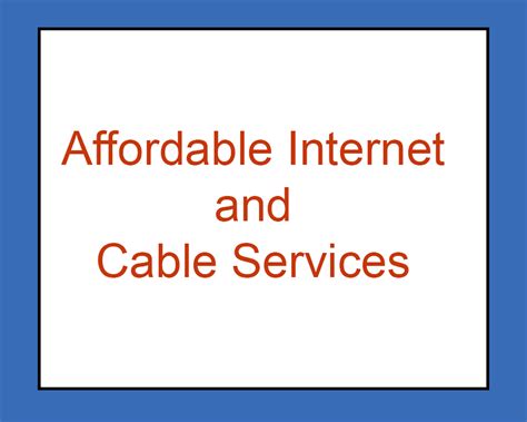 Free or Low Cost Cable and Internet Access - Bloomingdale Family Program