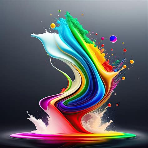 Premium AI Image | Rainbow paint splash