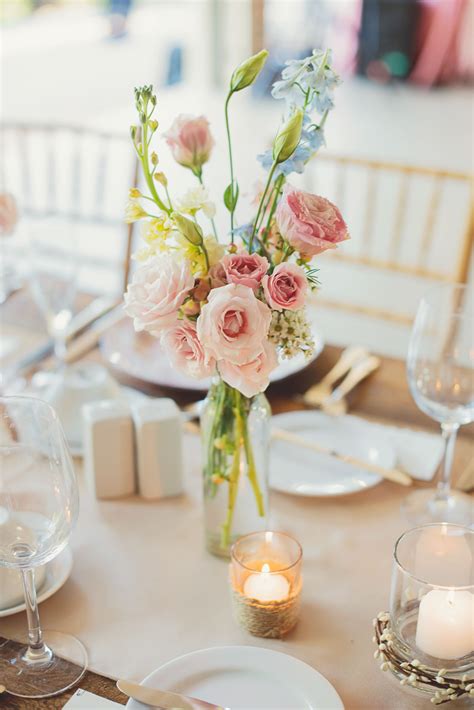 Pink Floral Centerpiece in Bud Vase