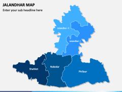 Jalandhar Map PowerPoint Template - PPT Slides