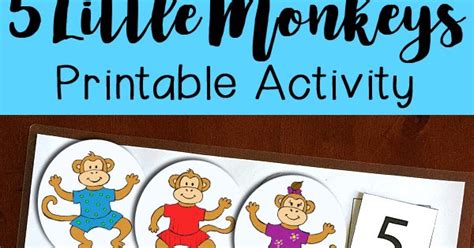 Five Little Monkeys Jumping on the Bed Printable Activity | Totschooling - Toddler, Preschool ...