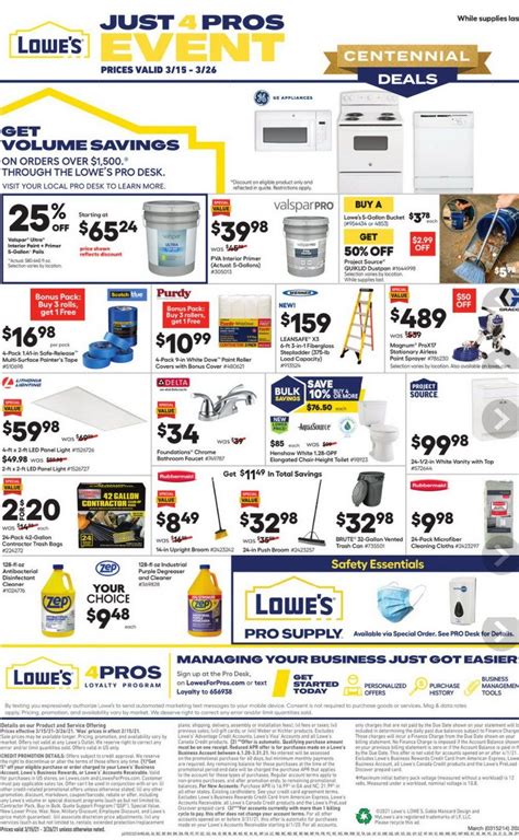 Lowe's Weekly Ad Mar 15 – Mar 26, 2021