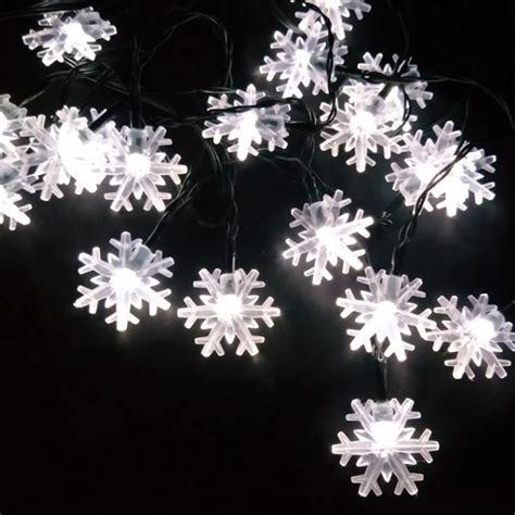 ECOG Snowflake LED Christmas Lights Outdoor LED Solar String Light ...