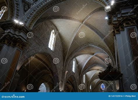 Interior View of the Cathedral in Valencia Spain on February 27, 2019 ...