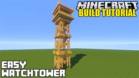 Minecraft: How To Build A Watchtower Tutorial (Simple & Easy) - YouTube