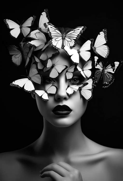 Butterflies as a mask. Fine-art concept portrait photography | Art ...
