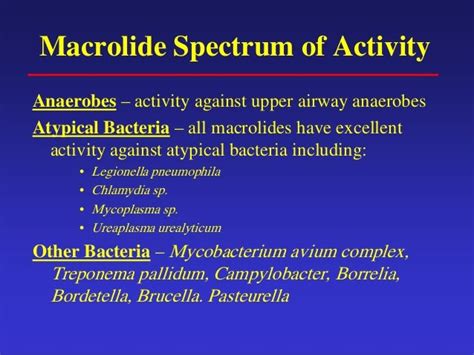 Antibiotic classes