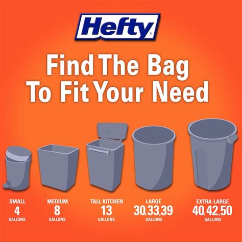 Hefty 30-Gallons White Pine Breeze Black Outdoor Plastic Can Drawstring Trash Bag (25-Count ...