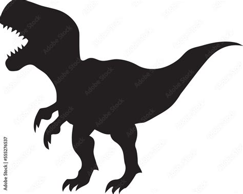 Vector t-rex silhouette Stock Vector | Adobe Stock