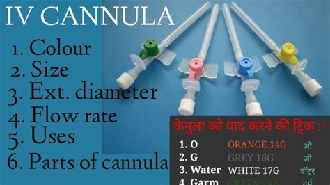 IV Cannula Sizes Flow Rates IV Cannula, Cannula, IV Cannula, 40% OFF