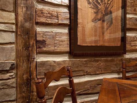 Man Cave from DIY Network Blog Cabin 2009 | Faux cabin walls, Log cabin interior, Log cabin decor