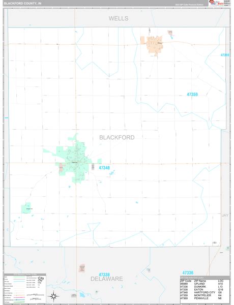 Digital Maps of Blackford County Indiana - marketmaps.com