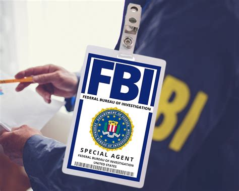 PRINTABLE FBI Id Badge, Cosplay Accessories, Replica, Id Card, Name Badge, Secret Agent Badge - Etsy