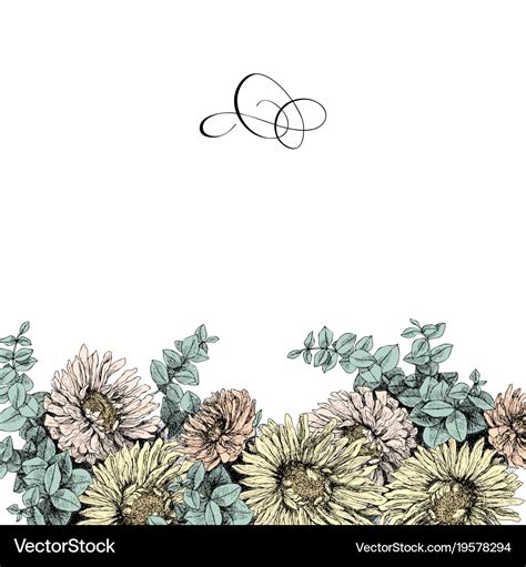 Vintage floral border for your text Royalty Free Vector