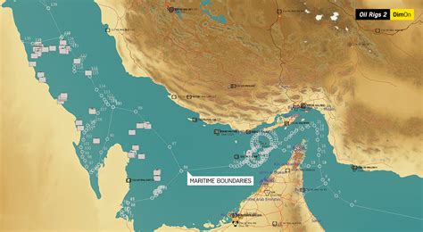 Persian Gulf Oil Fields Map