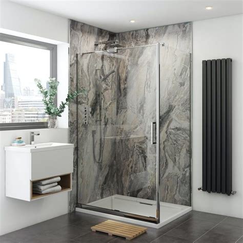 Multipanel Classic Cappuccino Stone unlipped shower wall panel 2400 x 1200 | Bathroom wall ...