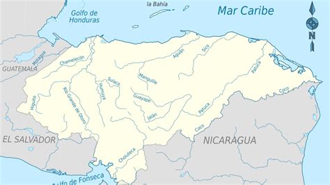 Mapa hidrográfico de Honduras, su historia y significado