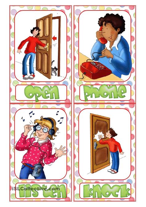 Action Verb Flashcards | Action verbs, Flashcards, English lessons for kids