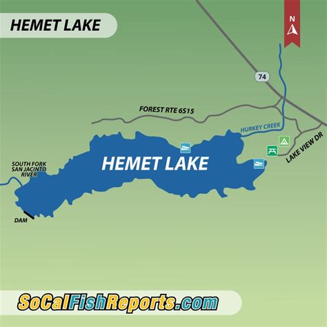 Hemet Lake - Mountain Center, CA - Fish Reports & Map