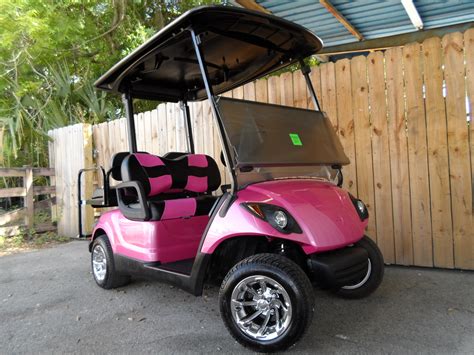 Pink golf carts