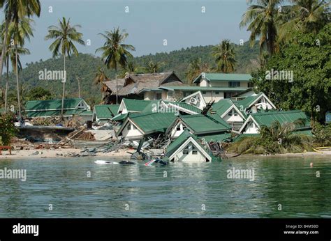 Tsunami Disaster December 2004 Phi Phi Island Thailand Cabana Hotel on ...