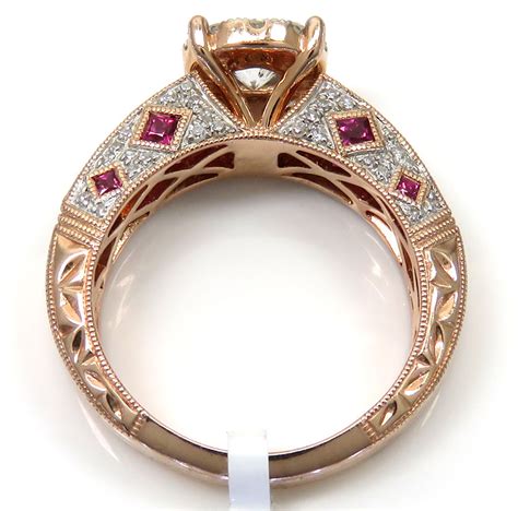 Buy 14k Rose Gold Ruby And Diamond Engagement Ring 1.87ct Online at SO ICY JEWELRY