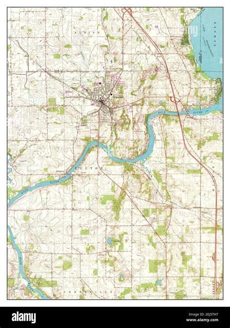 Edgerton wisconsin map Cut Out Stock Images & Pictures - Alamy