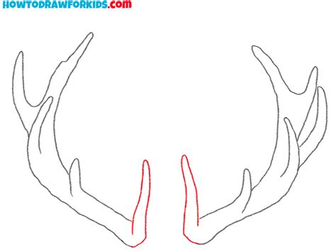 How to Draw Deer Antlers - Easy Drawing Tutorial For Kids