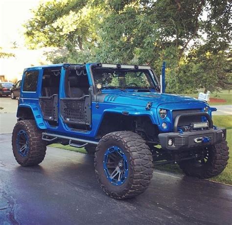 Blue Jeep Wrangler Lifted, Jeep Wrangler Unlimited Rubicon, Lifted ...