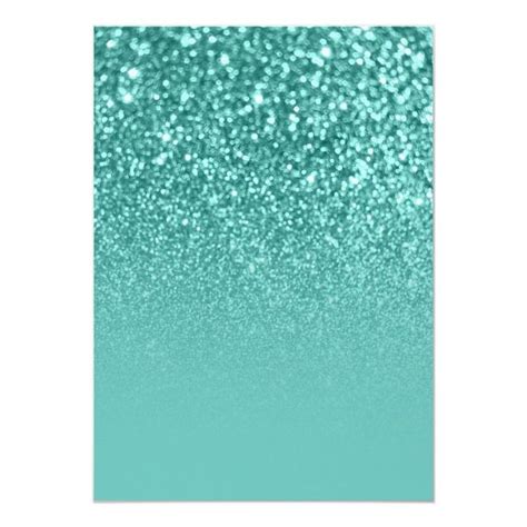 Sparkly Bokeh Teal Glitter Ombre Save the Date Invitation | Zazzle.com in 2021 | Glitter ombre ...