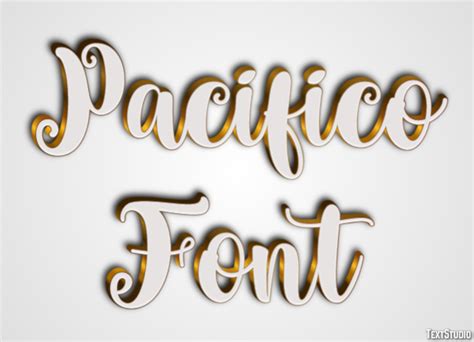 Pacifico Font Text Effect and Logo Design Font