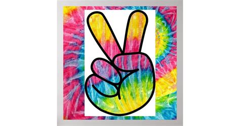 Tie Dye Peace sign Poster | Zazzle