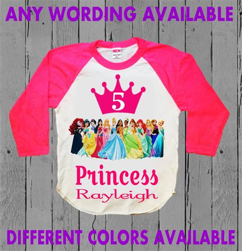 Disney Princess Birthday Shirt Disney Princess Shirt with