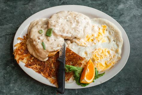 Biscuits, Sausage Gravy & Eggs* - Breakfast - Costas on the Ave - Diner in Seattle, WA