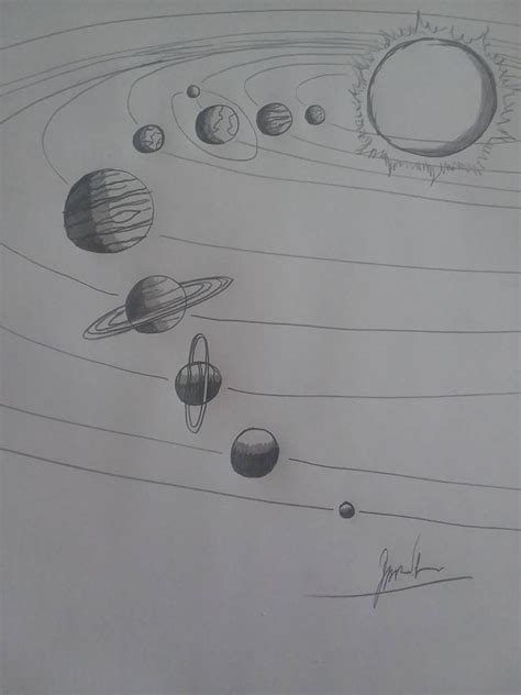 The Solar System Pencil Drawing by Zackman92 on DeviantArt