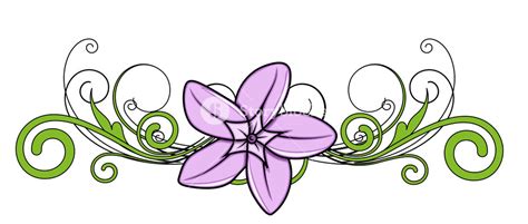 Swirl Flower Divider Vector Royalty-Free Stock Image - Storyblocks