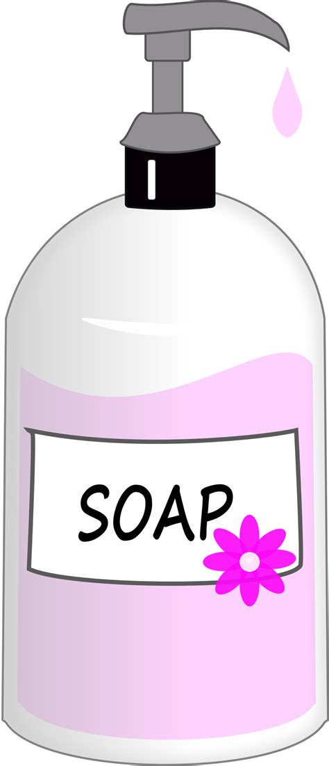 Public Domain Clip Art Image | Pink Liquid Soap | ID: 13534575012417 ...