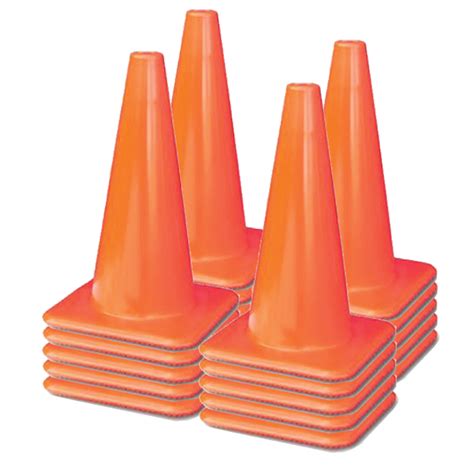 18" All Orange Traffic Cones (Case of 20)-trafficsafetywarehouse.com