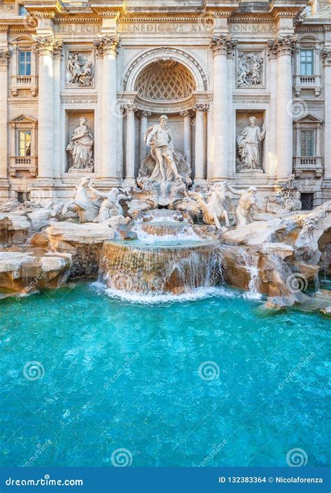 Trevi Fountain at Sunrise, Rome, Italy, Europe Stock Photo - Image of ...