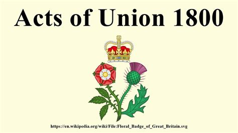 Acts of Union 1800 - YouTube