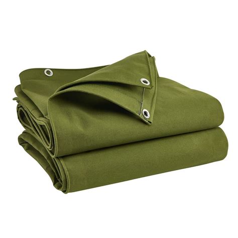 Heavy duty Army Green Color Tarp Waterproof Dustproof Boat Truck Cover Canvas tarpaulin ...