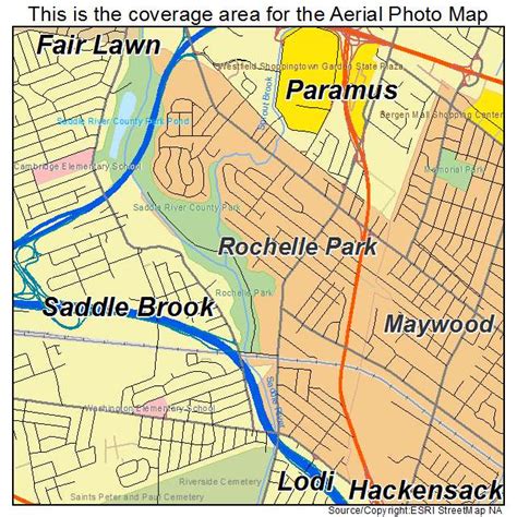 Aerial Photography Map of Rochelle Park, NJ New Jersey