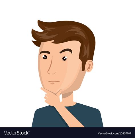 Man person thinking icon Royalty Free Vector Image