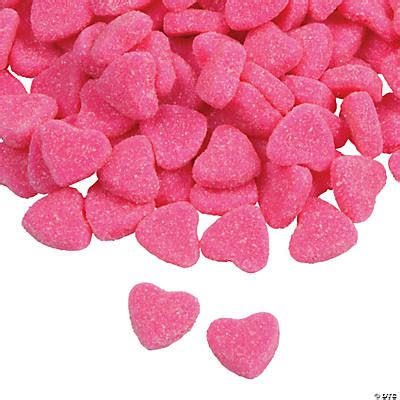 Hot Pink Sour Gummy Hearts - Oriental Trading - Discontinued