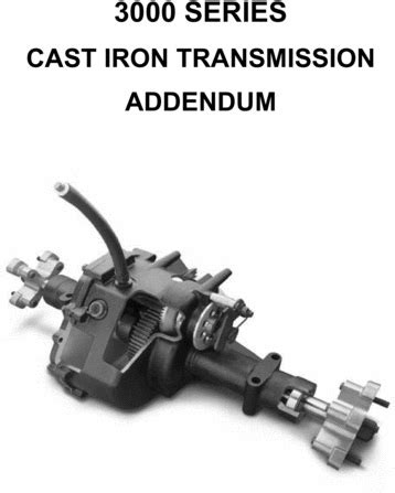 Cub Cadet 3000 Series Service Repair Manual Cast Iron Transmission ...