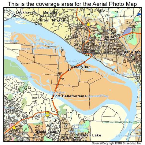 Aerial Photography Map of West Alton, MO Missouri