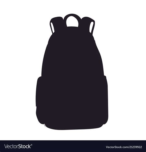 Backpack silhouette Royalty Free Vector Image - VectorStock