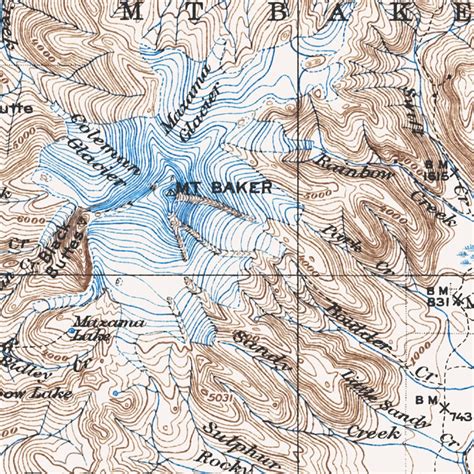 Mount Baker Map Historical Topographic Map 1915 Historic | Etsy