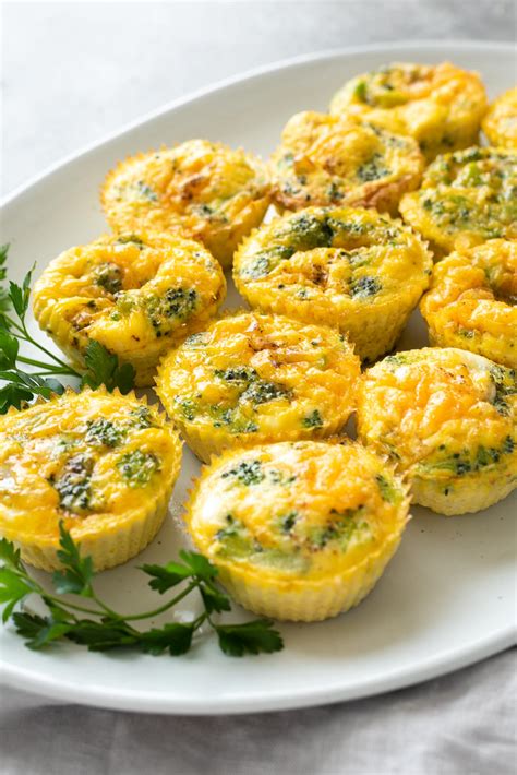 Mini Crustless Broccoli Quiche - Flavor the Moments